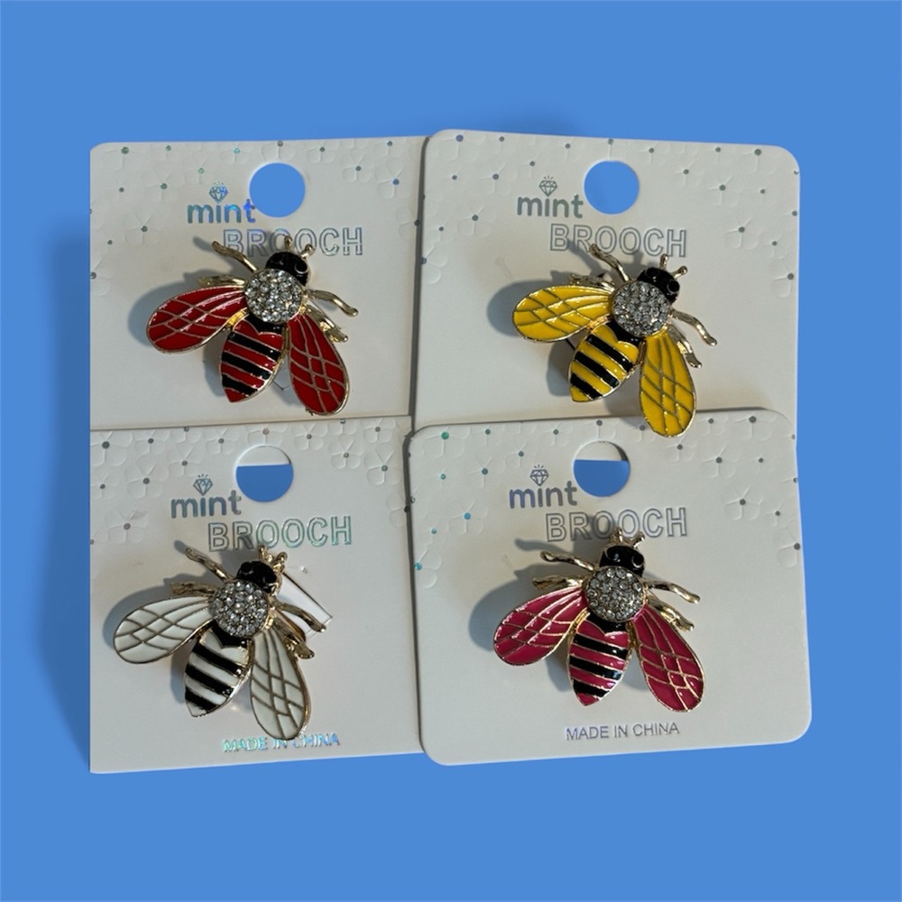 Mint Colorful Bee Brooch Collection - Picture 1 of 1